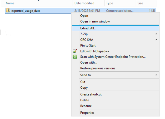 unzip in windows